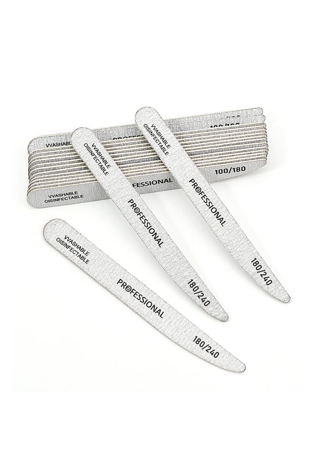 100Pcs DX 01 100Pcs Wooden Nail File Professional Sanding Buffer Files 100/180/240 Double Side For S