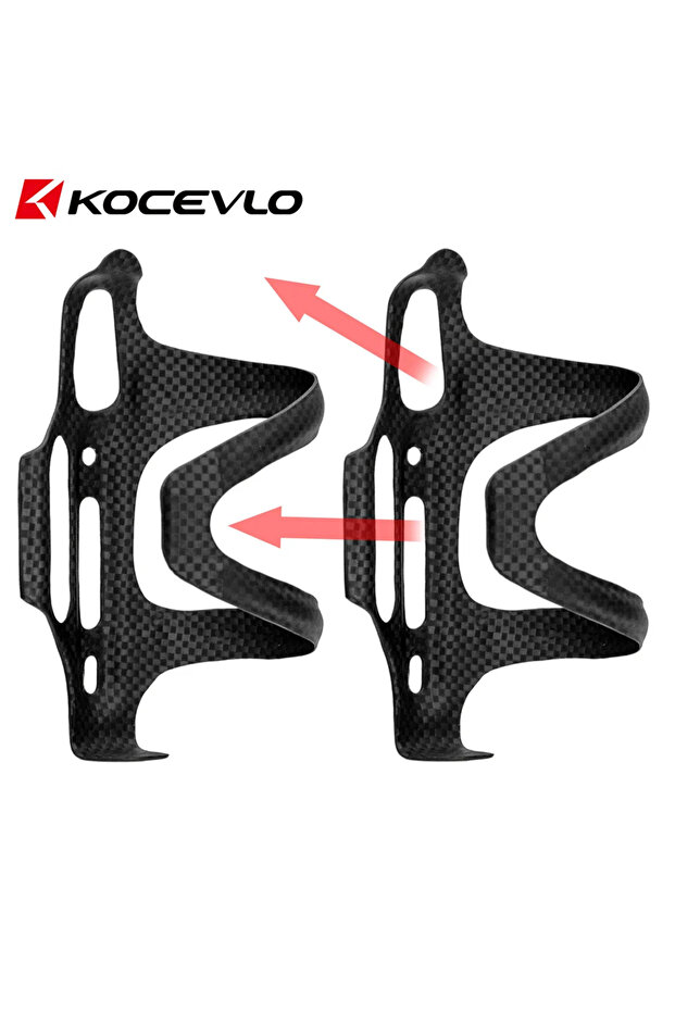 Left 2Pcs KOCEVLO Carbon Side Load Bicycle Water Bottle Cage Mountain Road Bike Water Bottle Holder