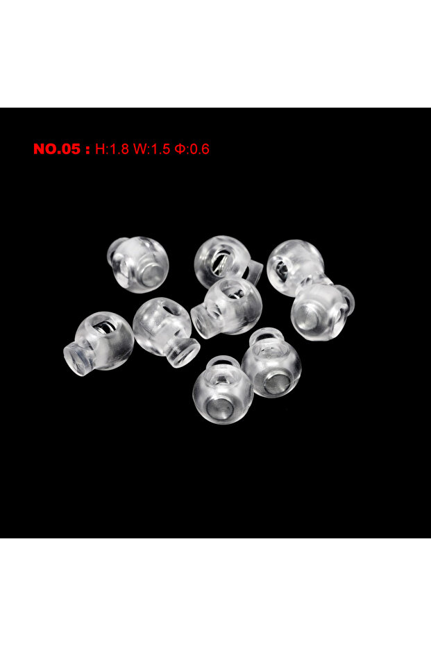 05 10pcs Cord Lock Plastic Stopper Cord Ends Toggles Clip Buckle Transparent Clear Frost For Shoelac
