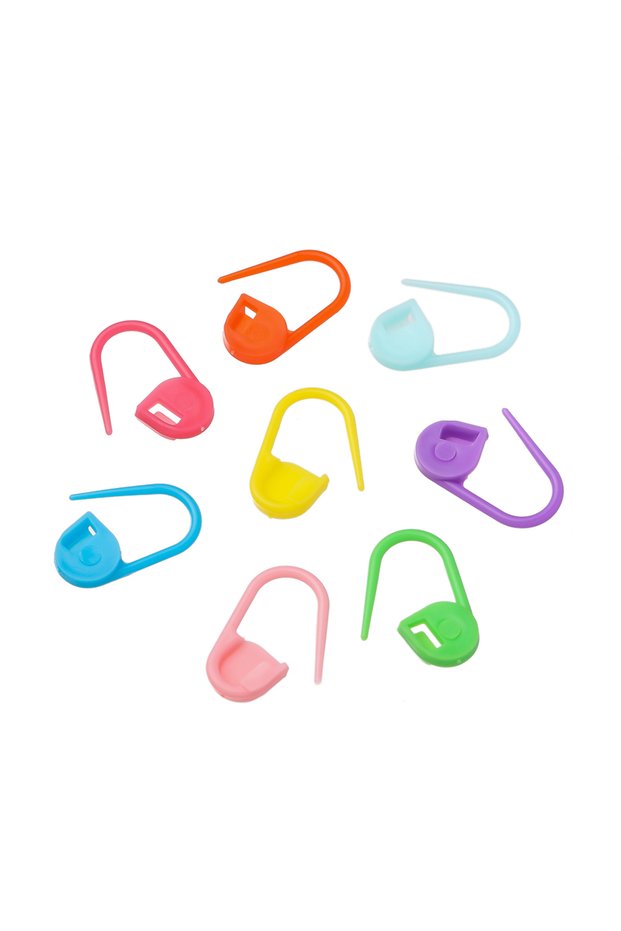 Random Mixed S 100Pcs/lot Colorful Locking Stitch Markers Plastic Knitting Crochet Locking Crochet N