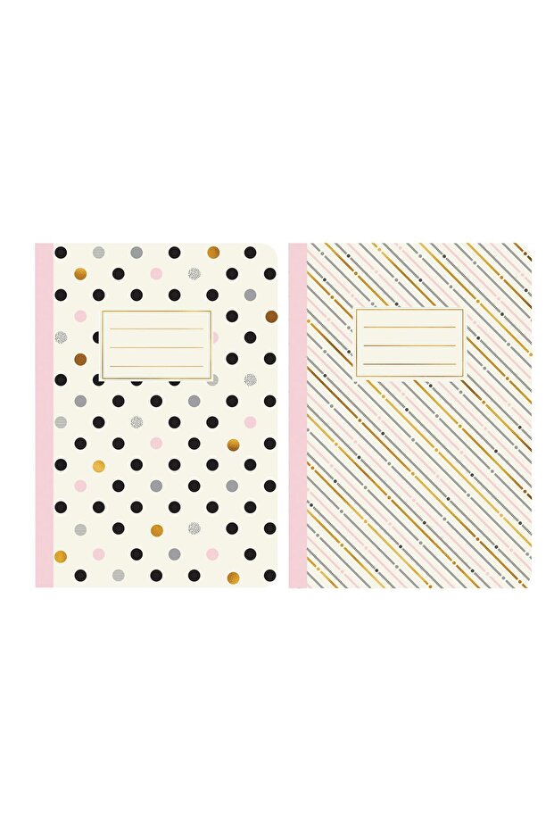 Limited Edition Tailor Stitch 2-Piece Notebook Set, Candy, 17x25 cm