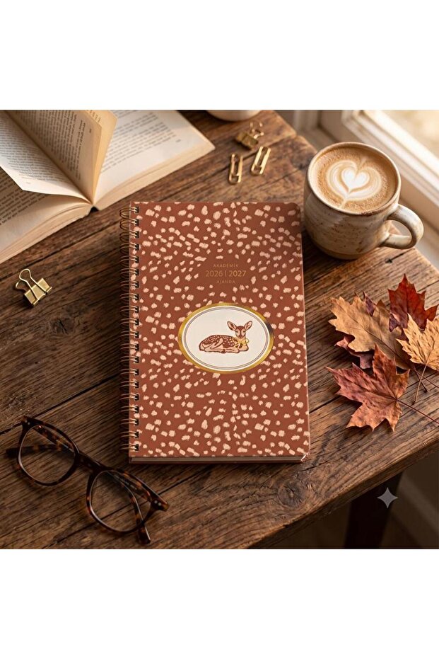 17X24 Spiral Bound Hard Cover Academic Agenda - Bambi