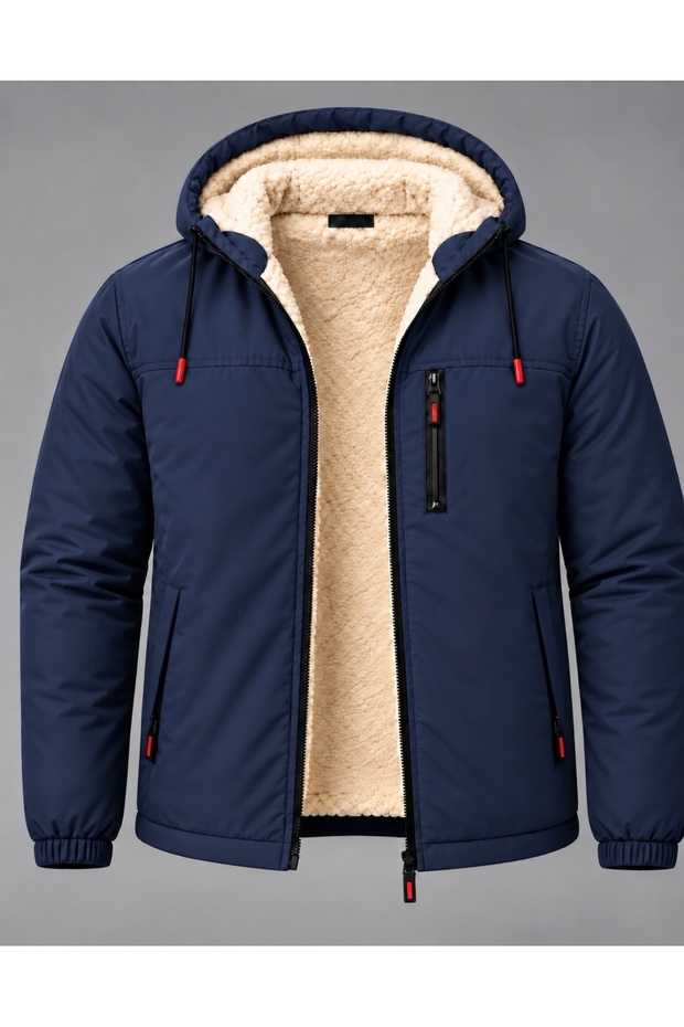Plush Inside Men's Coat