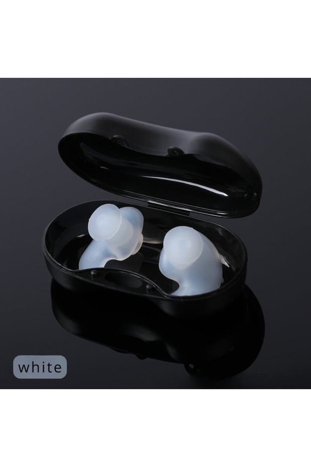 WHITE Ear Plugs Swimming Waterproof Silicone Earplugs for Swimming, Showering, Surfing & Bathing Swi