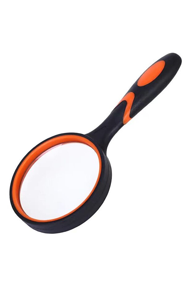 50mm Orange 10X Magnifying Glass Handheld Reading Magnifier For Seniors & Kids Real Glass Magnifyin