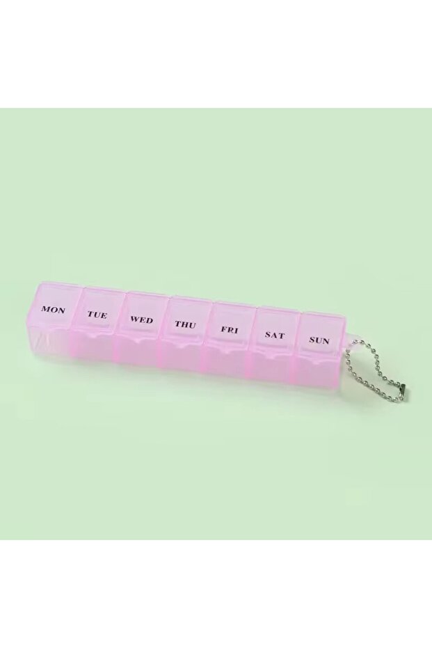 7Grids Pink Fashion 7 Day Pill Box Organizer Case Portable 2 Times A Day Vitamin Tablet 14 Grids Lar