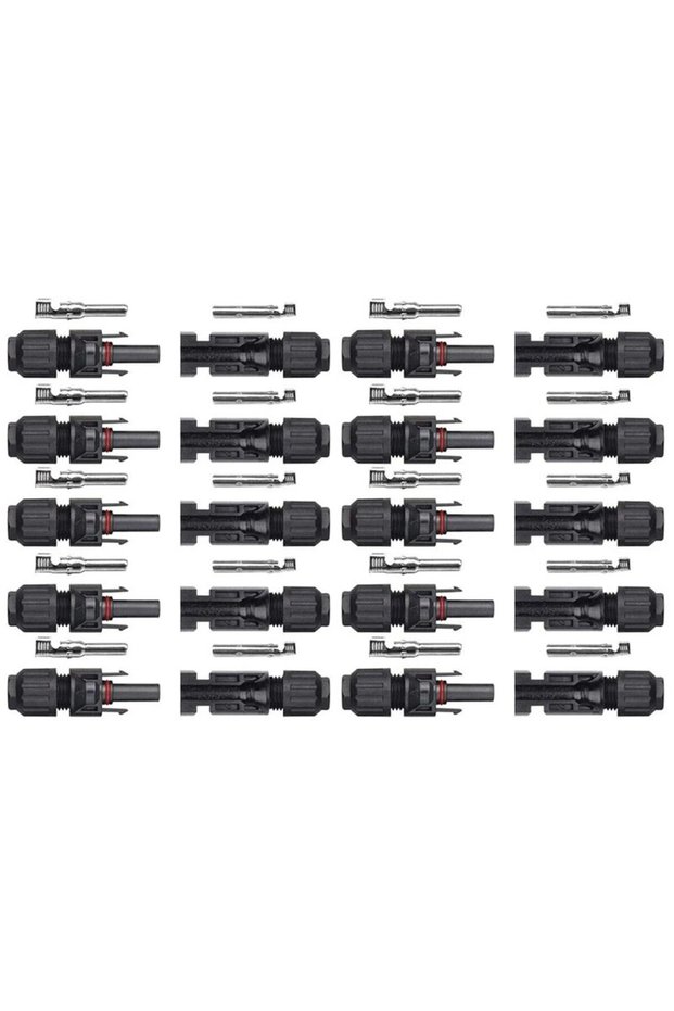 10pairs 10 Pairs Solar Connector MC4 1000V Solar Plug 30A for PV Cable Connection UV Resistant IP67