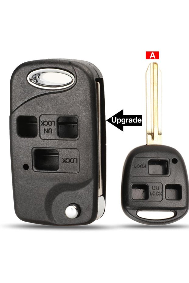 A-TOY43 3buttons jingyuqin 2/3BTN TOY43/TOY47 Blade Uncut Blade Folding Flip Remote Car Key Shell C