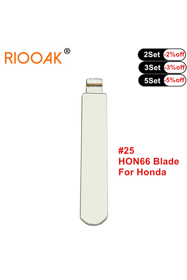10pcs 10pcs Replacement Metal Blank Uncut Flip #25 HON66 KD Key Blade For Honda Civic Accord CR-V XR