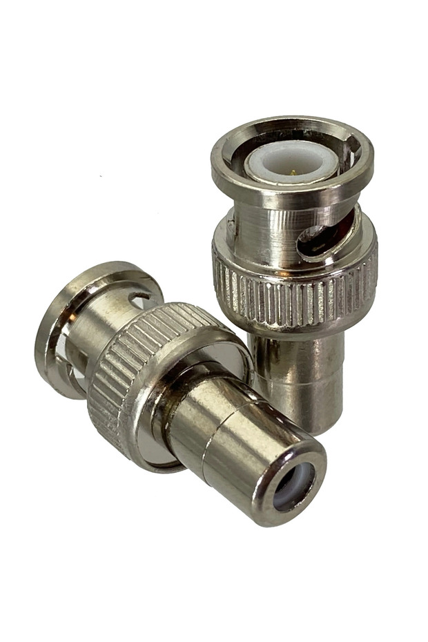 1Pcs Adapter BNC male plug to RCA TV female jack straight RF COAXIAL Connector Wire Terminals