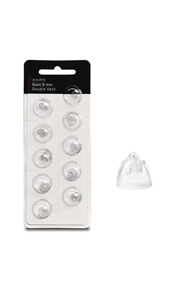 8 mm 1 Packs Hearing Aid Domes for Oticon Replacements, Oticon Minifit Double Vent Bass Domes for Ot