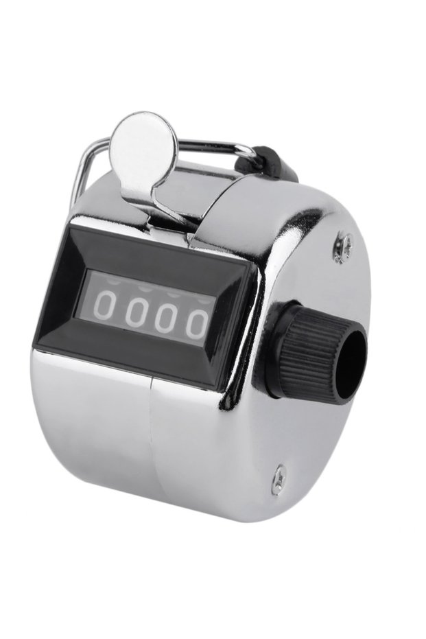 Style 2 Metal Handheld Tally Counter 4-Digit Number Count Clicker Counter, Hand Mechanical Counters