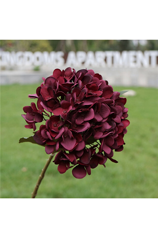 2pcs Burgundy Artificial Hydrangea Wedding Flowers Wall Home Room Decoration Accessories Diy Bridal
