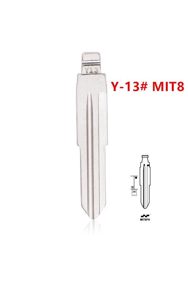 10pcs Y-13 Y13 13#, MIT8 MIT8FH KEYDIY Universal Remotes Flip Key Blade for Mitsubishi