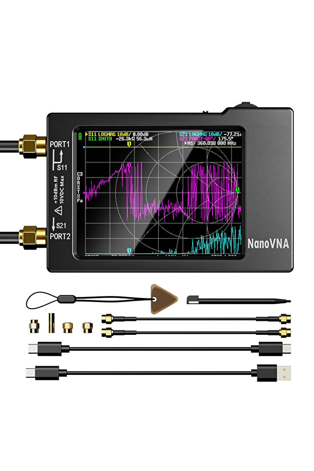 As Photo NanoVNA-H Vector Network Antenna Analyzer 10KHz-1.5GHz MF HF VHF UHF W/ Shell SD Card Slot