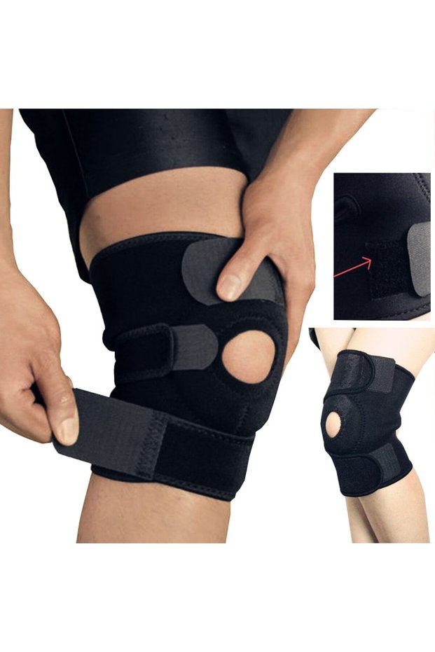 Black Sports Knee Protectors Summer Thin Professional Men And Women Fitness Running For Basketball