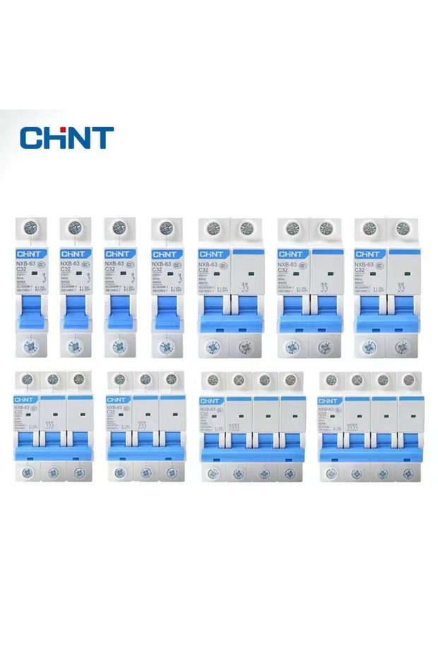 2 25A CHINT MCB NXB-63 Miniature Circuit Breaker 1P 2P 3P 4P AC 230/400V CHNT DIN Rail Mounting Mini