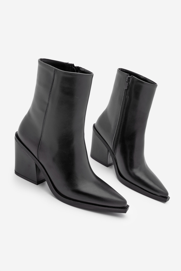 Women's Cowboy Pointed Toe Western Boots Forne Black