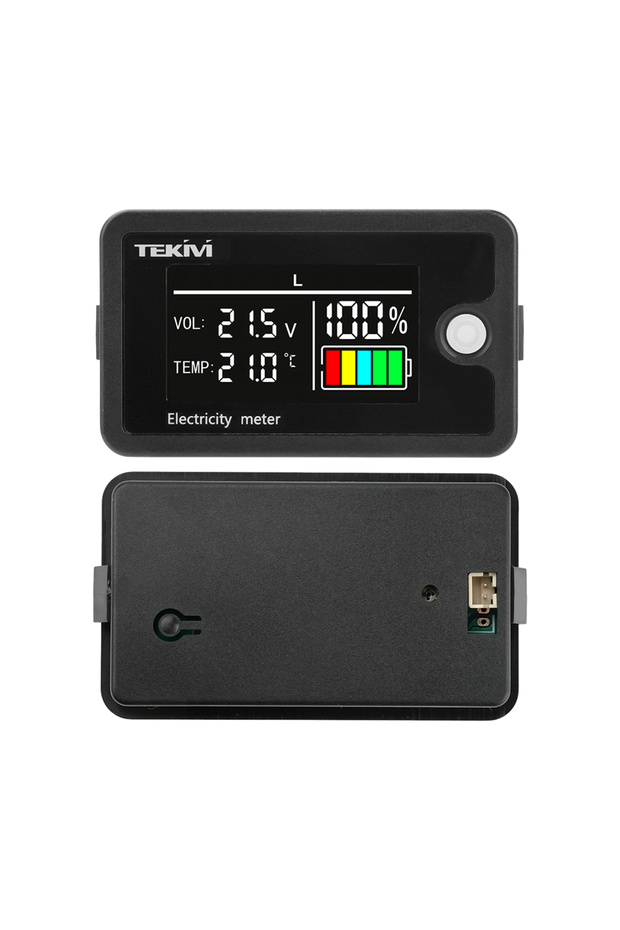 Waterproof 6840C DC 8-100V LCD digital voltage and power indicator for ternary/lithium iron/acid bat