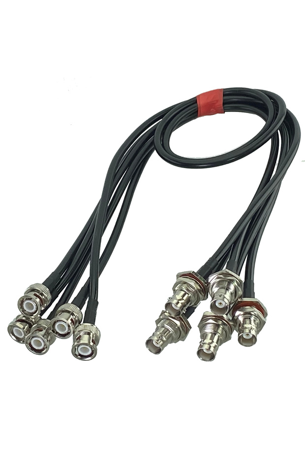 5Pcs 20inch (50CM) RG58 BNC Male Plug to BNC Female Jack Bulkhead Crimp Connector RF Pigtail Coax Ju