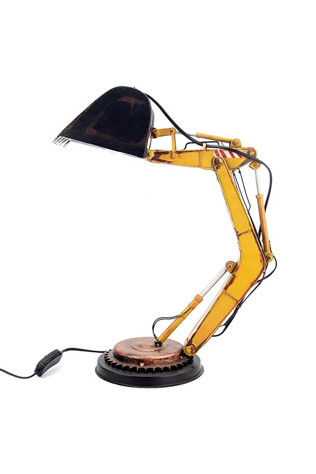 A Excavator Table Lamp Bedside Table Lamp For Bedrooms Led Desk Figurine Lamps Unique Digger Night L
