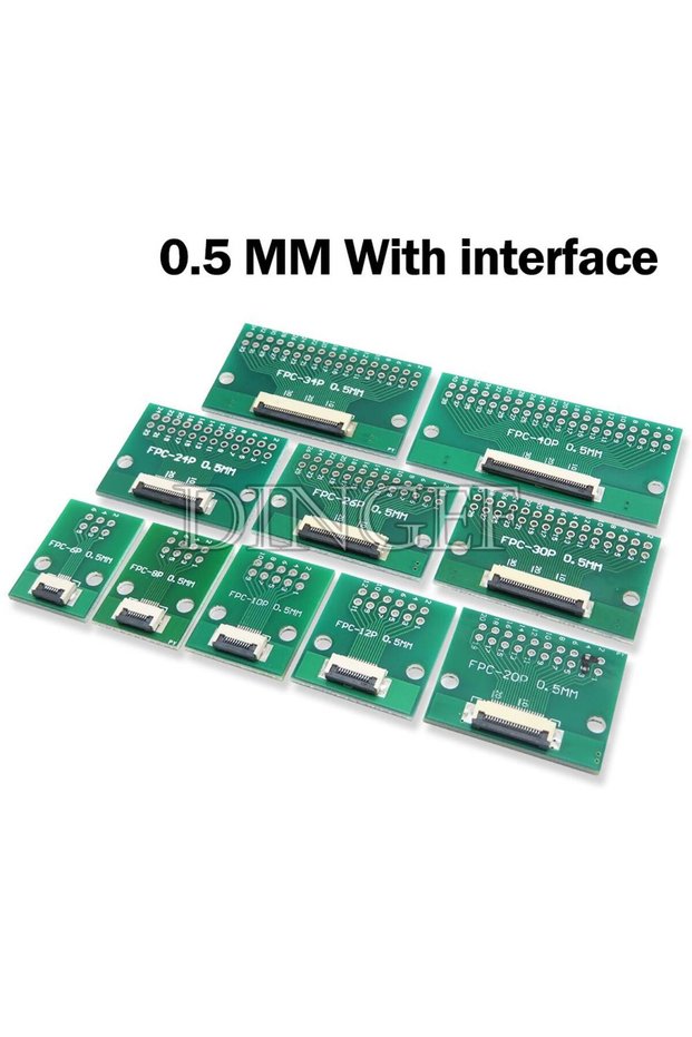 40P 0.5MM With socket 0.5mm 1.0mm pitch Connector SMT Adapter to 2.54mm hole FPC FFC Cable Welded bo