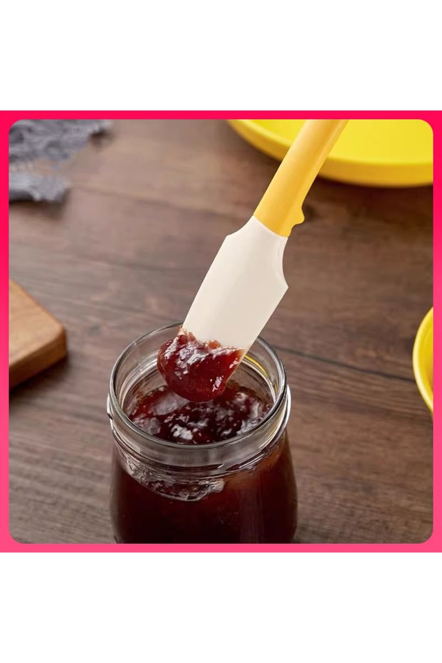 1PCS Butter Spatula Household Two-in-one Baking Spatula Hightemperature Resistant Silicone Spatula C