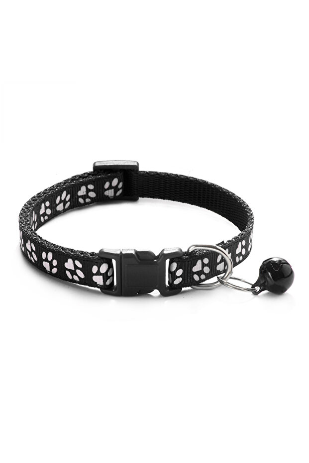 black New hot pet for cat bell collar dog print cat collar multi-color optional necklace ring cat ro