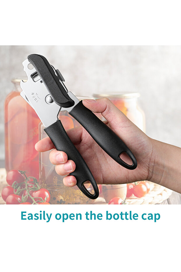 1pcs-black Stainless Steel Multifunctional Professional Can Manual Can Opener Craft Beer Grip Can Op