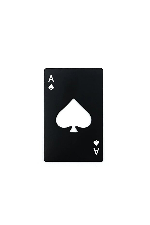 Black 1pcs Stainless Steel Spades A Winemaker Bottle Opener Playing Cards Bottle Opener