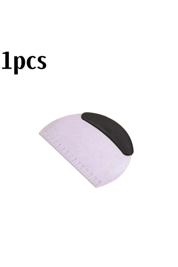1PCS Black Stainless Steel Pastry Cutter Dough Scraper Pizza Chopper with Ergonomic Handle Kitchen B