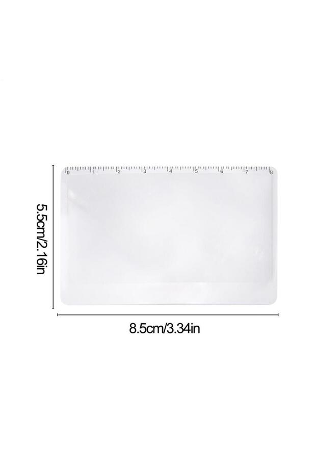 White 3X Ultra-thin Magnifier Loupe Pocket HD Outdoor Fire Reading Magnifying Glass Book Page Magnif