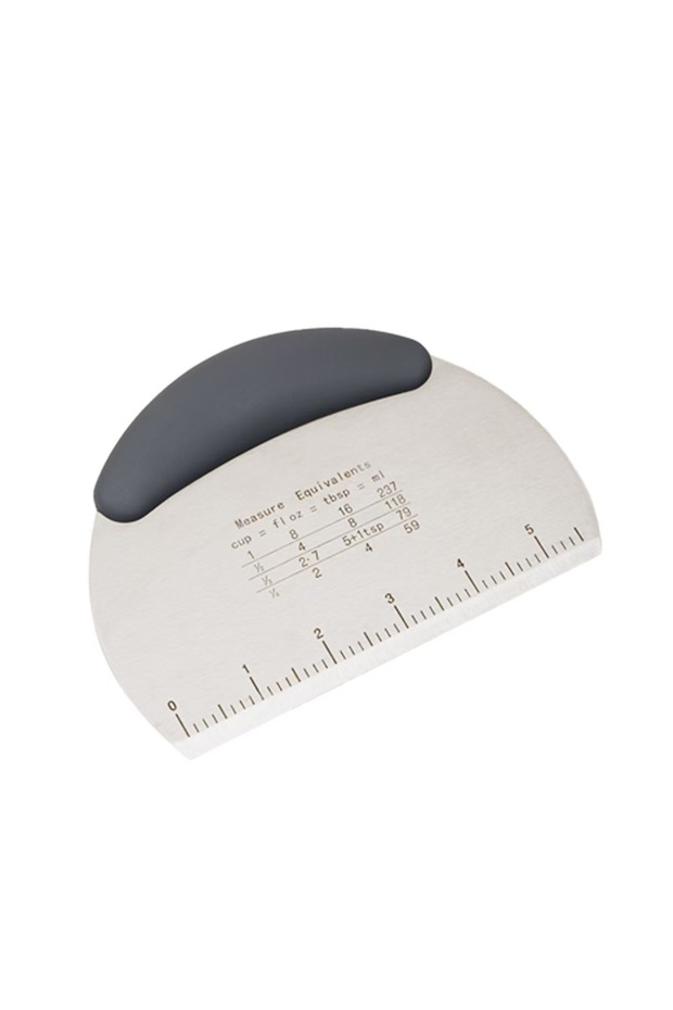Double-Sided Scale B 1Piece Flour Cutter Stainless Steel with Scale Flour Dough Cutter Rice Noodles
