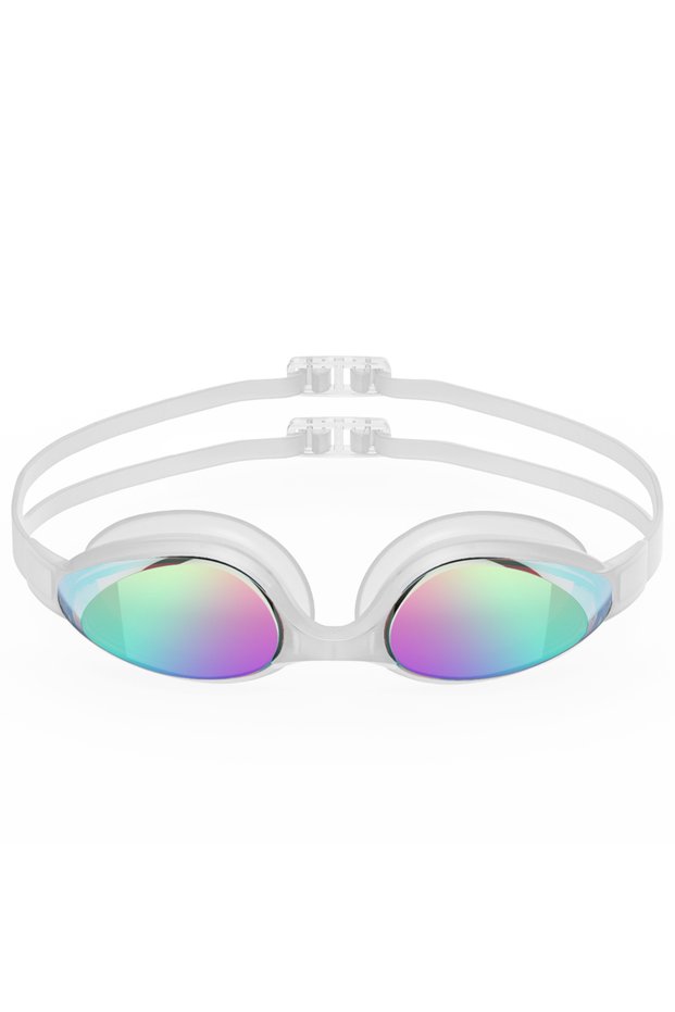 White (Colourful) Anti-Fog Swimming Goggles Professional Swim Glasses Eyeglasses Waterproof Silicone