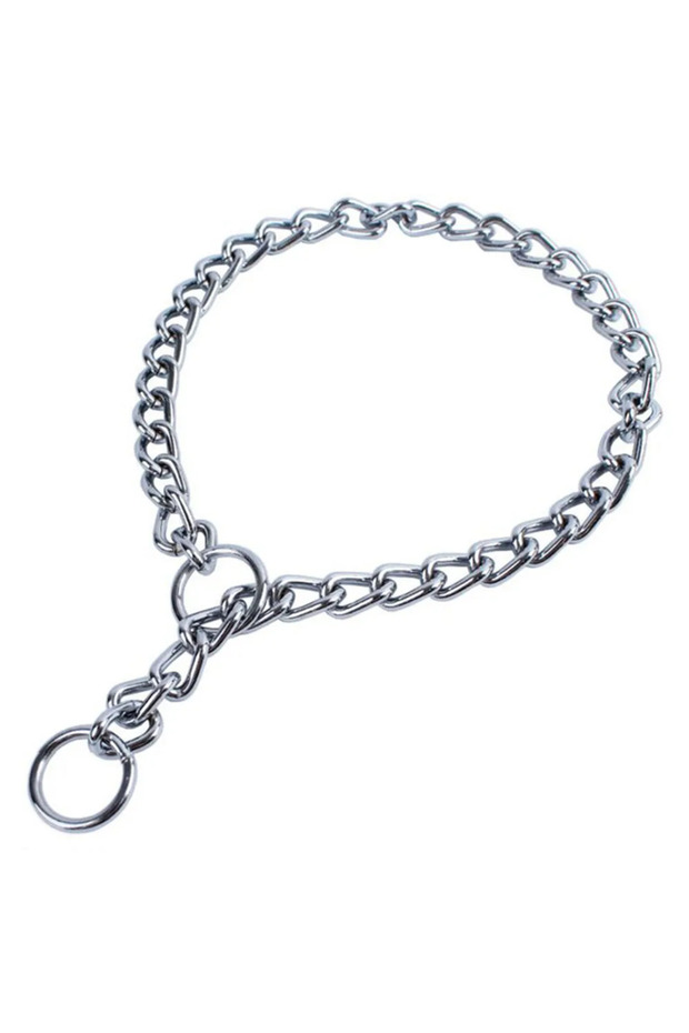 55cm x 3.0mm Silver Stainless Steel Slip Chain Collar for Dog Adjustable Pet Accessories Dog Collar