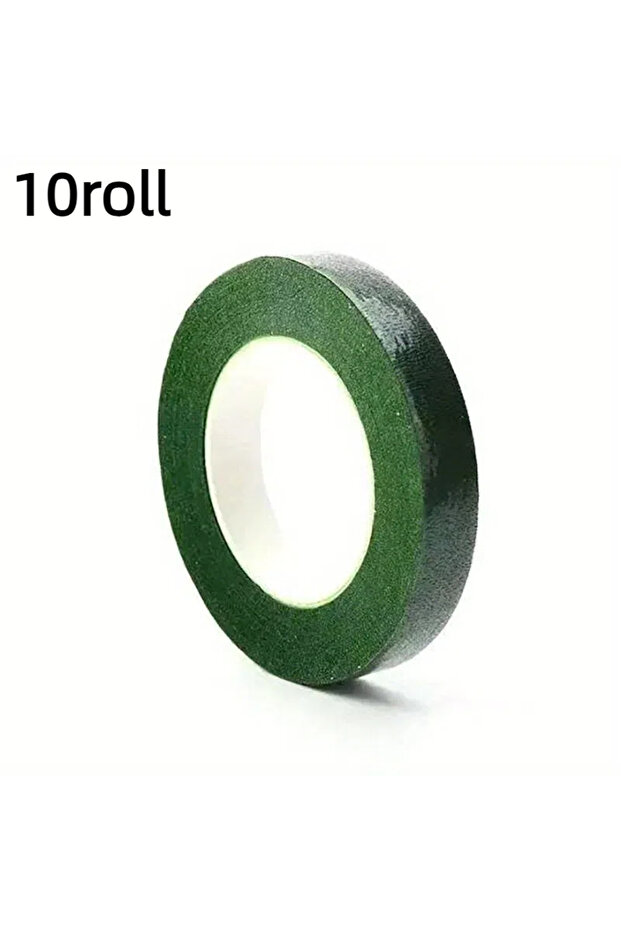 10 Rolls Bouquet Floral Stem Tape DIY Artificial Flowers Bouquets Tape Self-adhesive Wrapping Green