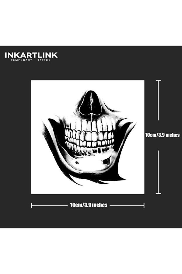 952-1010M Skull Temporary Tattoo,Lasts To 15 Days New Technology Magic Waterproof Semi Permanent Sti