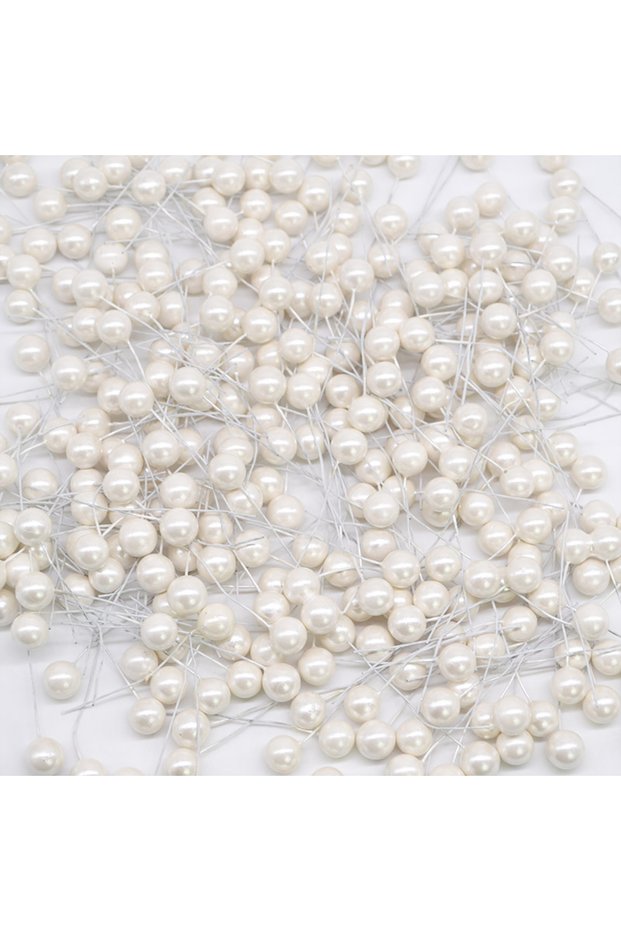 F04 100pcs Artificial Pearl Stamens Flower Small Berries Cherry For Wedding Party Gift Box Christmas