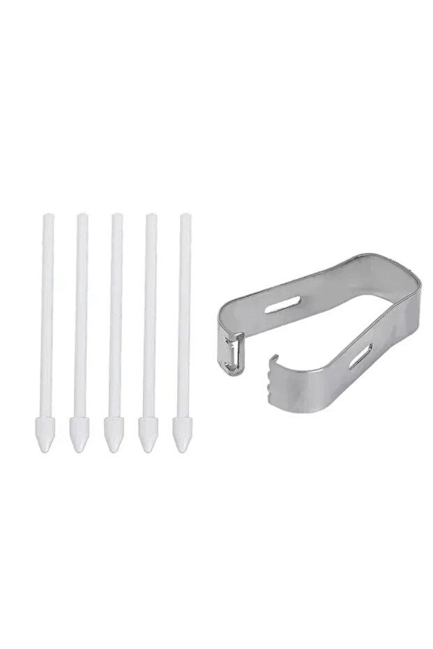 White 5PCS Touch Stylus S Pen Tips Replacement Nibs With Clip For Samsung Galaxy S24 S24Ultra Tab S9