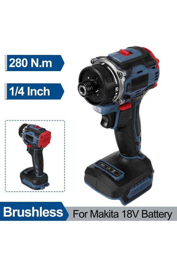 1/4inch 4000rpm Brushless Electric Screwdriver 21+1 Gear Two Speed Cordless Electric Drill Tool For
