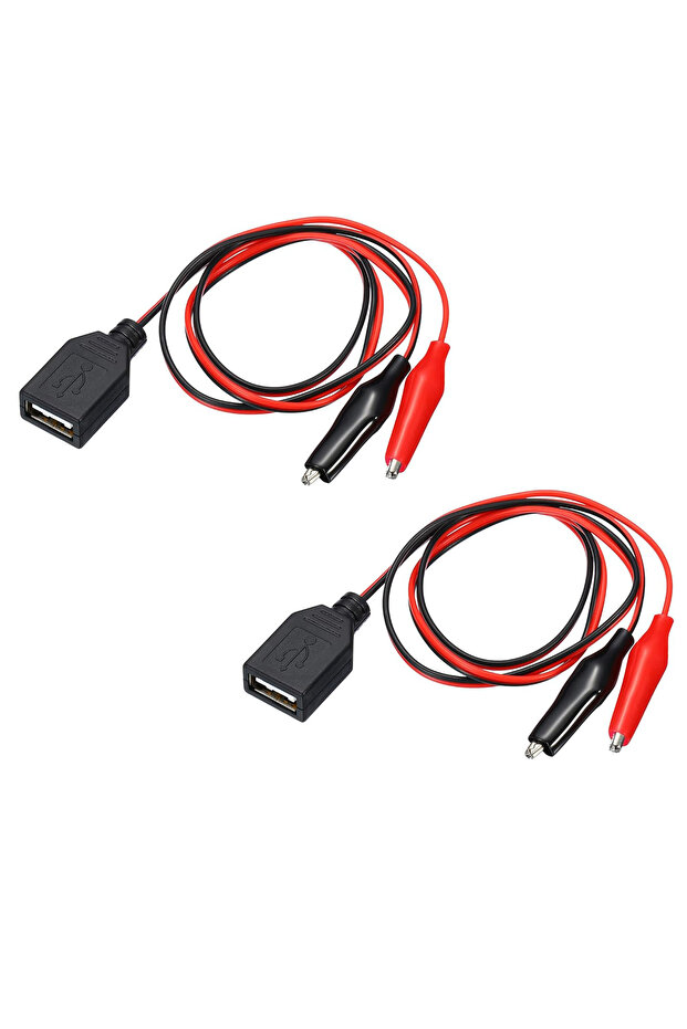 2pcs female 2pcs USB to Alligator Clip Adapter Cable Male Female USB to Alligator Clip Probe USB Cab