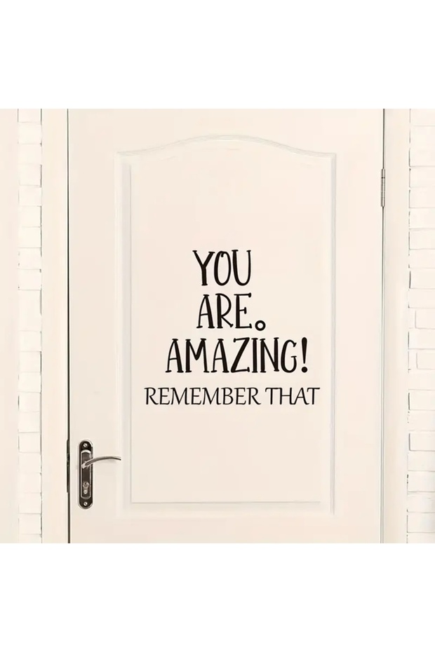 L28cmX24cm Z1647-black 1 pc meaningful text --you are amazing remember that Sticker Waterproof Vinyl