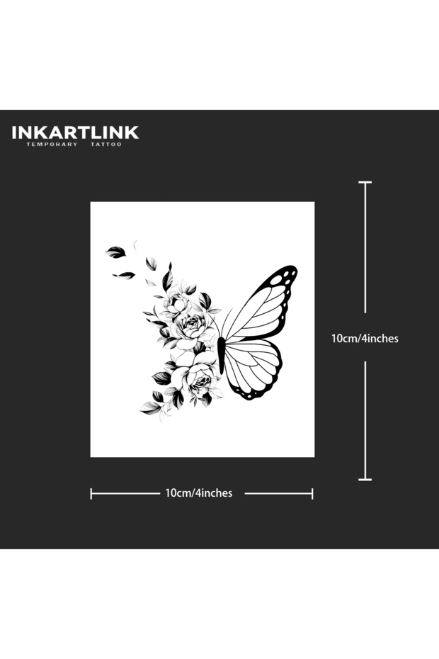 896-1010M Flower butterfly Temporary Tattoo,Lasts To 15 Days New Technology Magic Waterproof Semi Pe