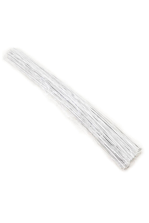 50pcs WHITE 50Pcs 26# 0.45mm 36CM Floral Wire High Quality Paper Covered Artificial Branches Twigs I