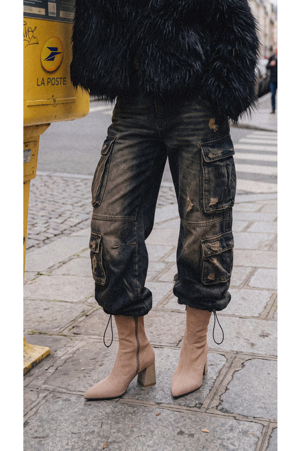 Denise Mink Color Stretch Heeled Boots