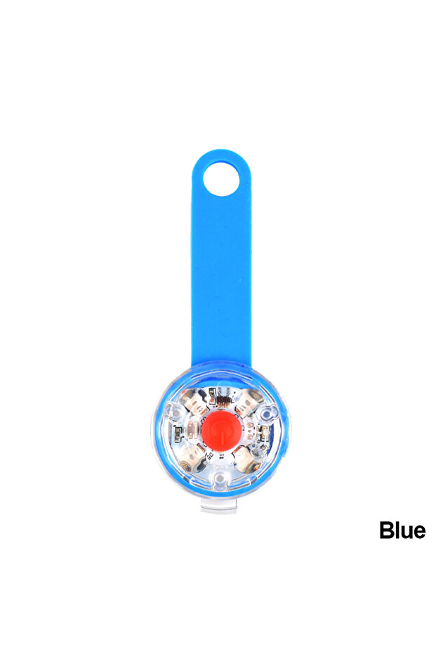 Blue USB Rechargeable LED Light Dogs Collars Anti Loss Pendant Waterproof Safety LED Flashing Light