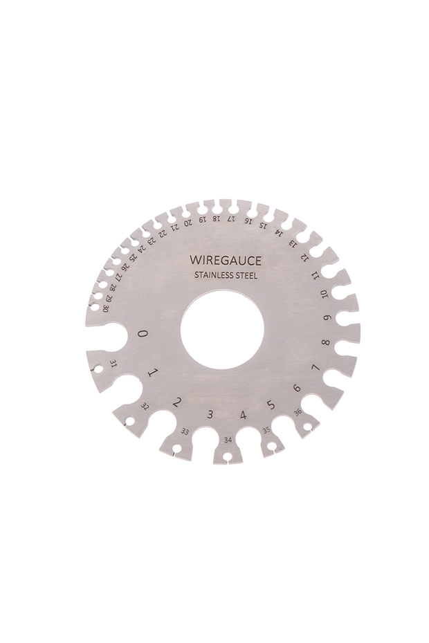 A 0-36 Round AWG SWG Wire Gauge Thickness Ruler Gauge Diameter Stainless Steel Measurer Tool Weldin.