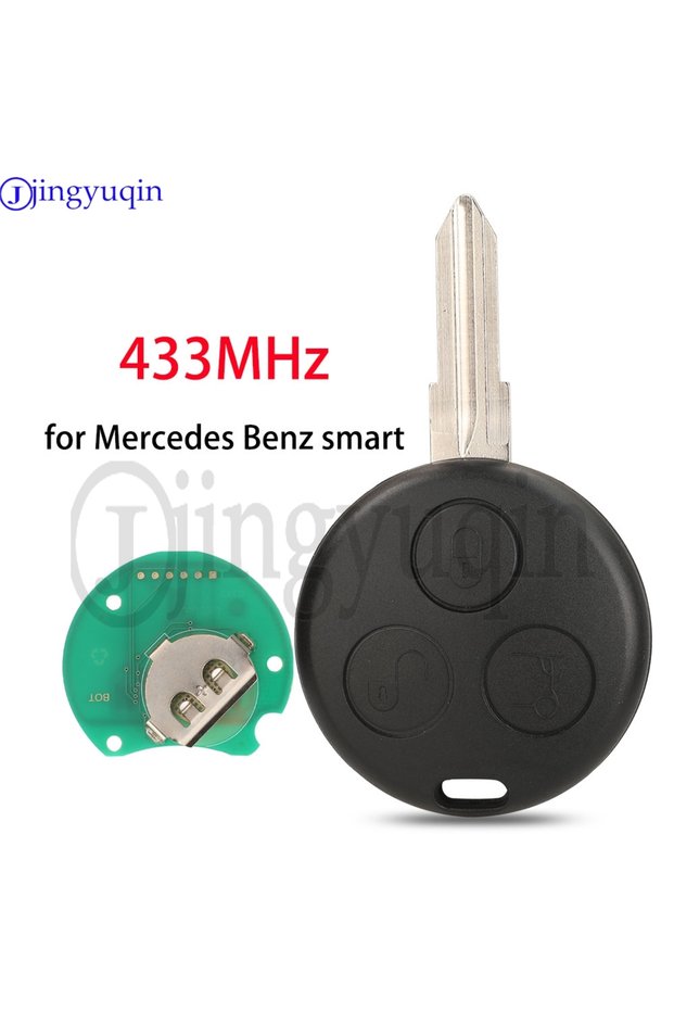 Full Key jingyuqin 433MHz 3 Buttons Remote Smart Car Key For Mercedes Benz Fortwo City Passion Pulse
