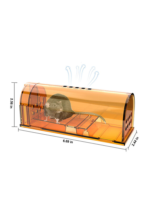 Brown 1Pc Mouse Trap Cage No Kill Animal Pet Control Cage Reusable Mice Rodent Catcher Rat Trap