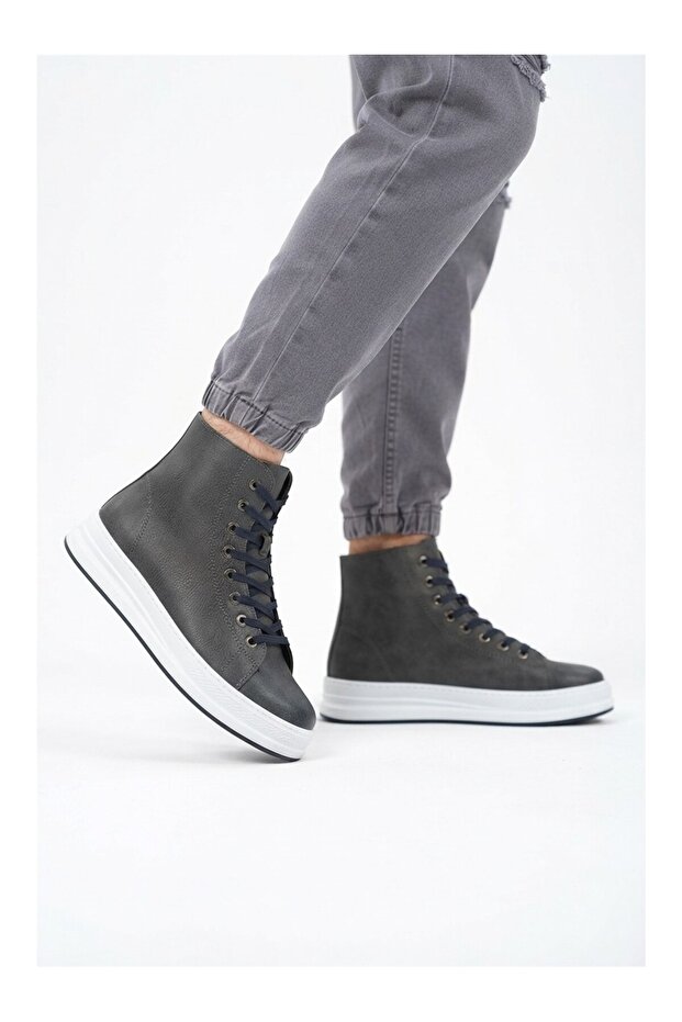 Between premium water-resistant lace-up men's boot - anthracite
